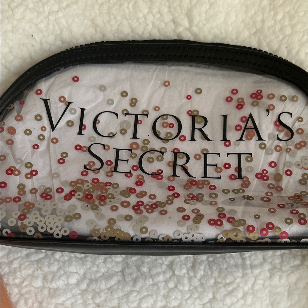 Victoria's Secret Sequin Cosmetic Bag with Honey Ginger Lotion - Picture 3 of 3